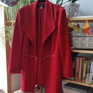 Evan Picone Scarlet Blazer with Gold Accents